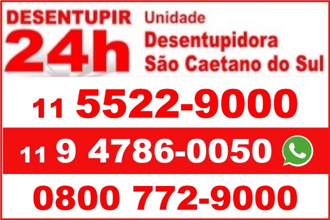 Desentupidora São Caetano Desentupir 24h