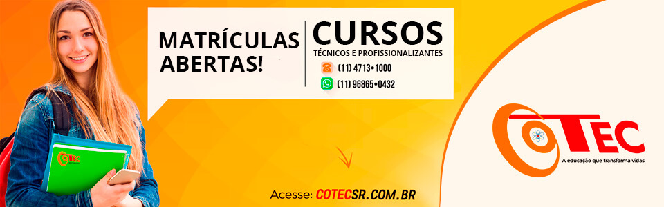 Matrculas abertas! Cursos tcnicos e profissionalizantes