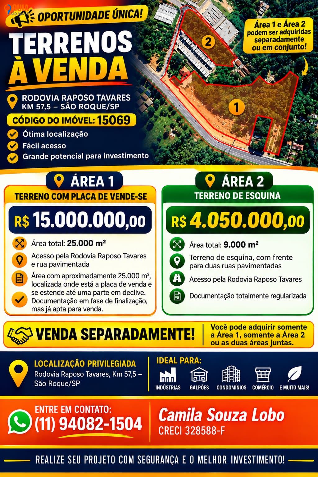 Terreno em , São Roque - AREAS DE TERRENO RAPOSO TAVARES