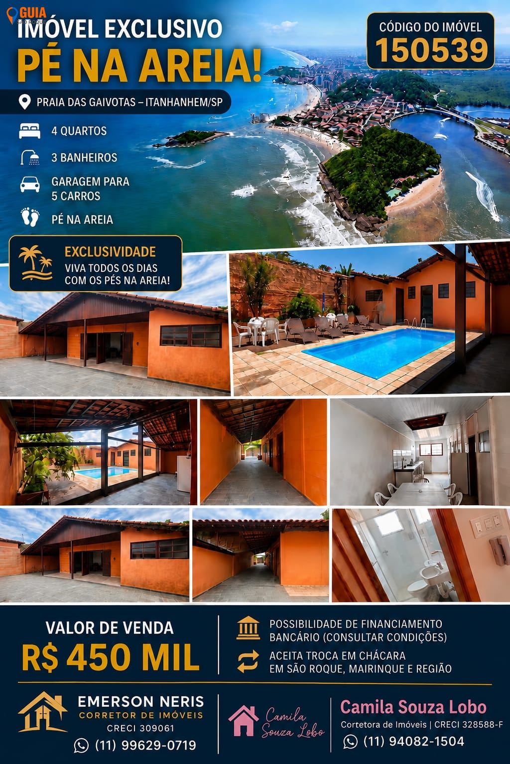 Casa em , Outras - CASA ITANHAEM PÉ NA AREIA