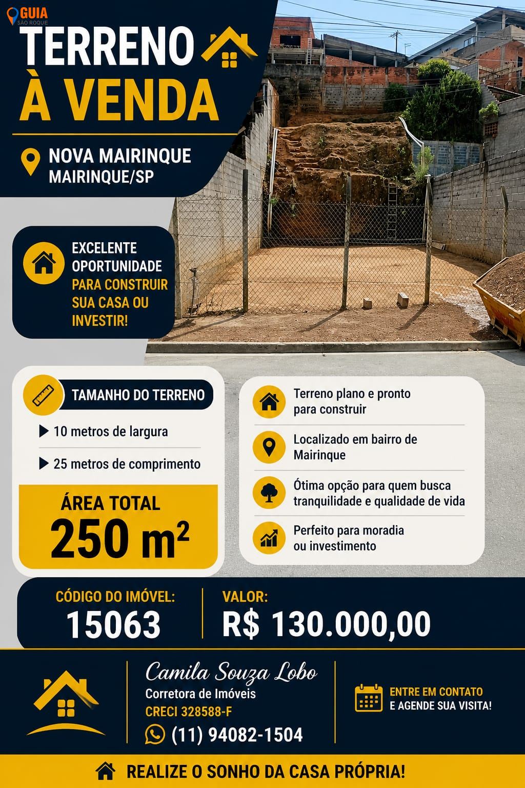Terreno em , Mairinque - TERRENO 250 METROS