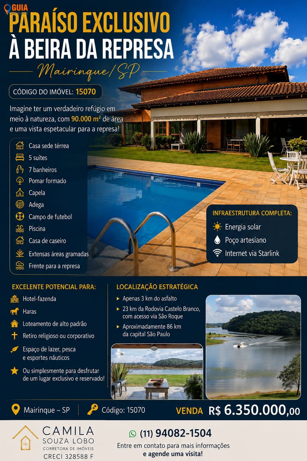 Chácara em , Mairinque - PARAISO A BEIRA DA REPRESA