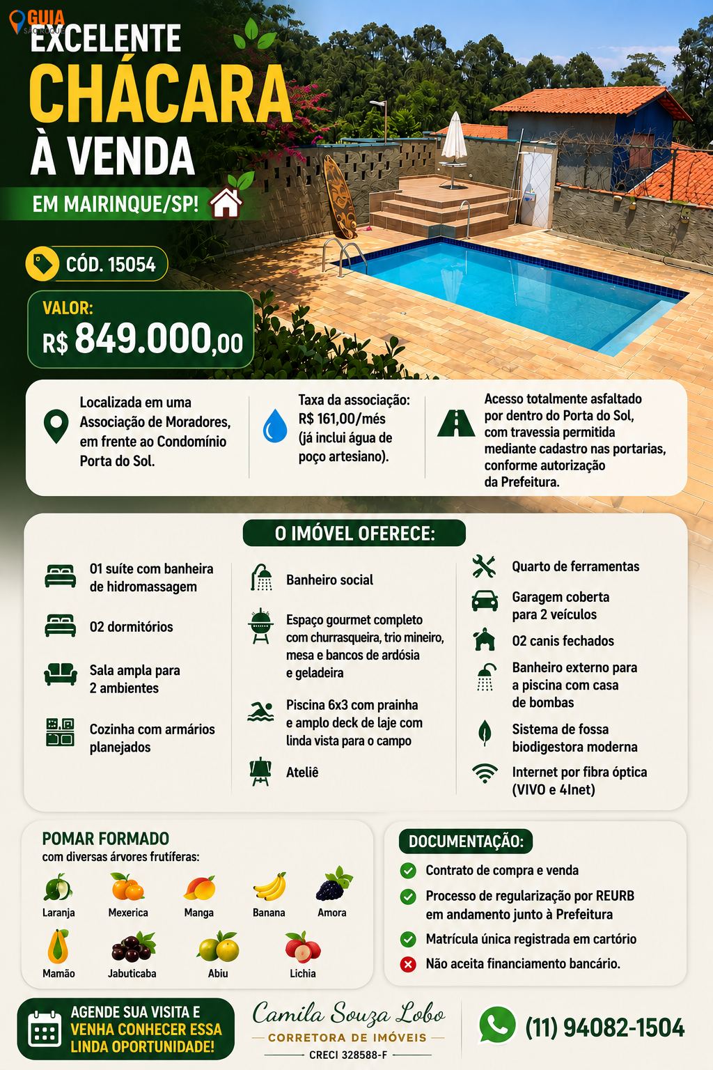 Chácara em , Mairinque - CHACARA EM FRENTE A PORTA DO SOL