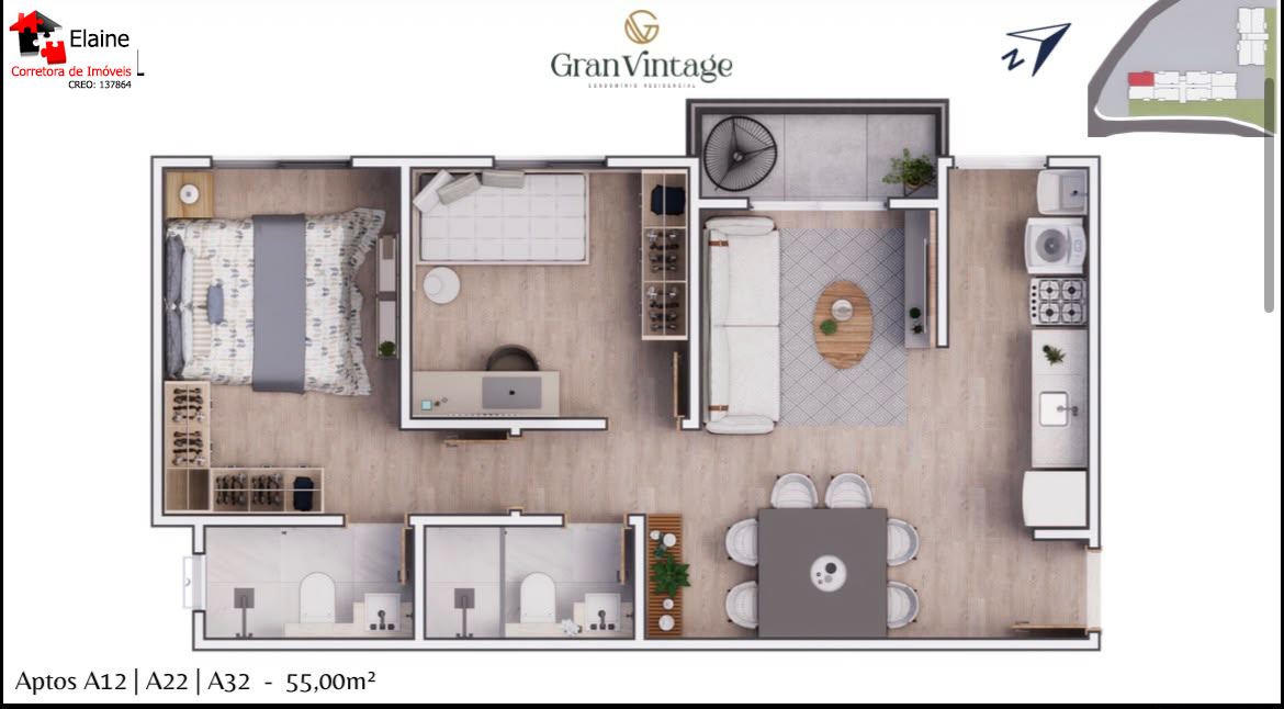 Apartamento em Jardim Renê, São Roque - Gran Vintage - Duplex. - Foto 9