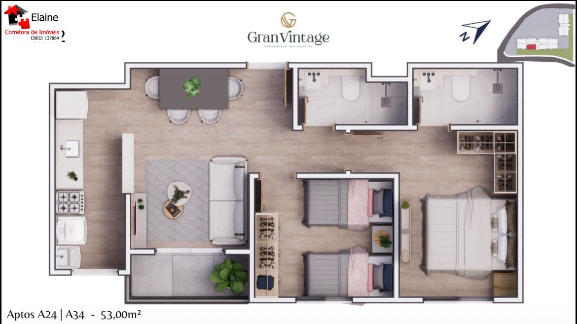 Apartamento em Jardim Renê, São Roque - Gran Vintage - Duplex. - Foto 15