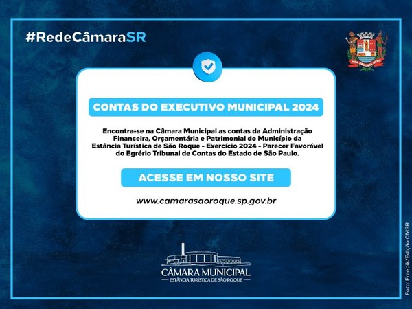 Comunicado Contas do Executivo Municipal 2024