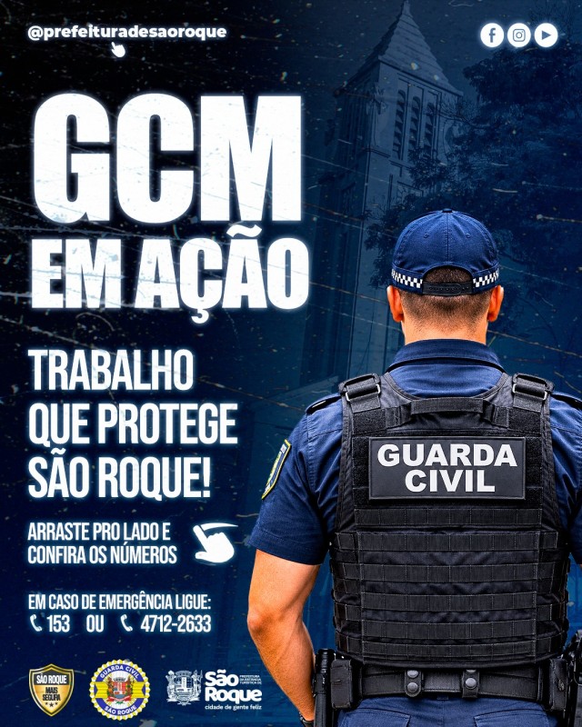 GCM de São Roque realiza 117 prisões nos primeiros oito meses de 2026