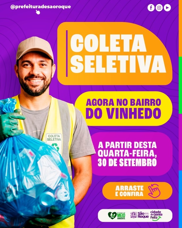 Bairro Vinhedos entra no cronograma de Coleta Seletiva em São Roque