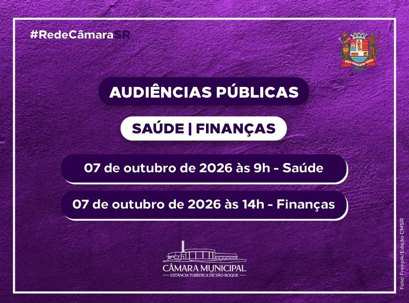 Câmara Municipal realiza Audiências Públicas na próxima semana