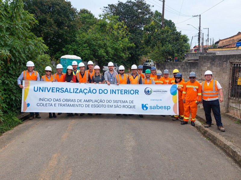 Sabesp inicia nesta segunda obras para universalização de água e esgoto em São Roque