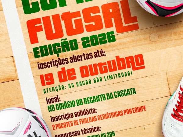 São Roque abre inscrições para a Copa de Futsal 2026