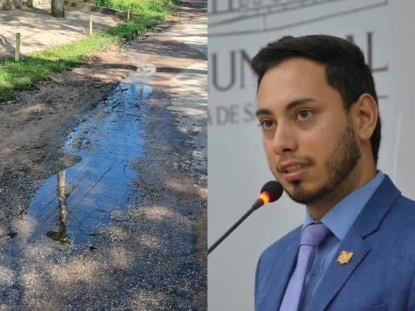 Vereador William Albuquerque cobra Sabesp por vazamento de esgoto na Estrada Turística do Saboó