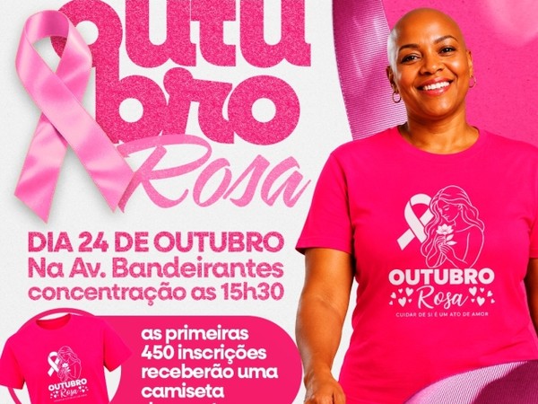 Caminhada Outubro Rosa 2026 acontece no dia 24 de outubro