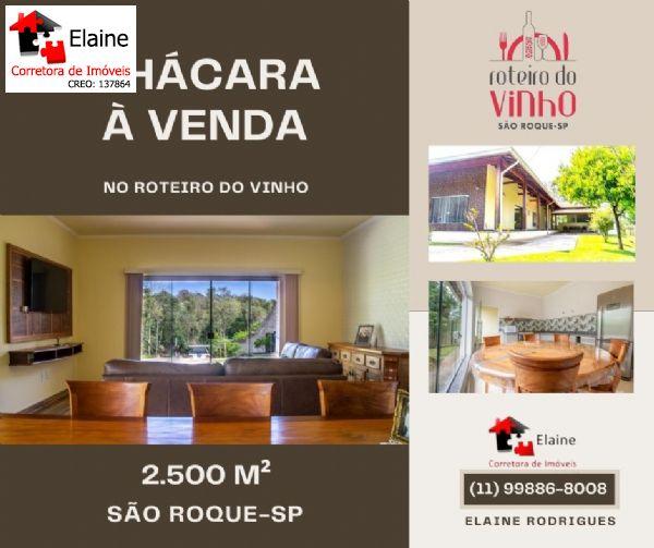 Chácara em Vila Amaral, São Roque - Chácara a venda em São Roque - ao lado do roteiro do vinho - Foto 1